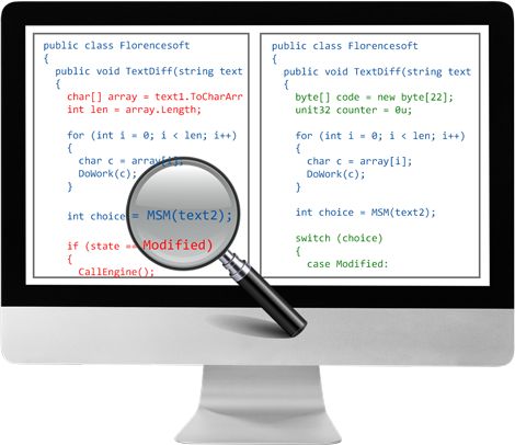 Florencesoft TextDiff - Compares text and reports differences on Windows